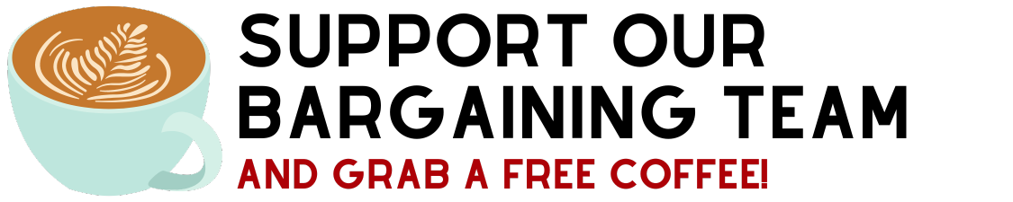 UTS NTEU members holding banners during their strike