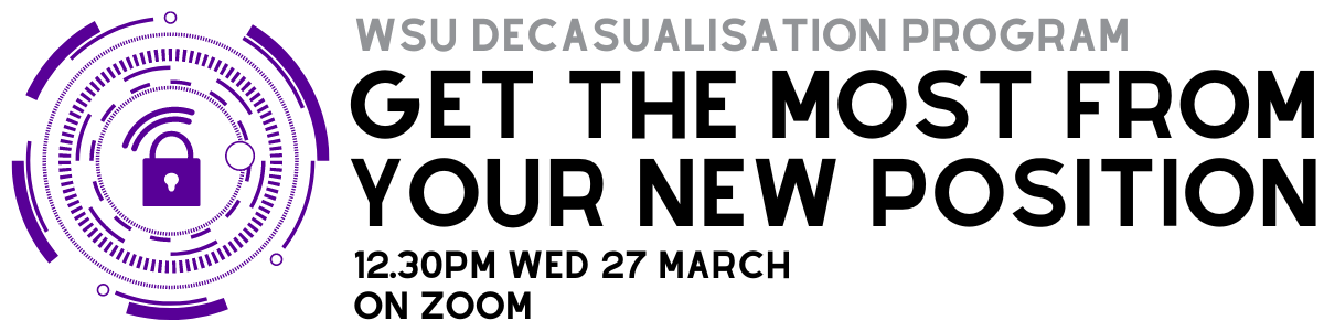 UTS NTEU members holding banners during their strike