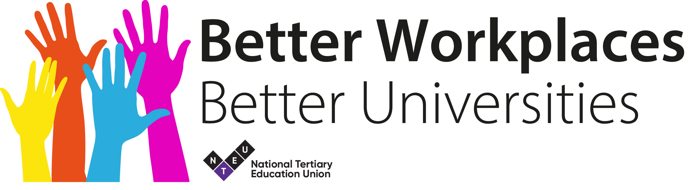 UTS NTEU members holding banners during their strike