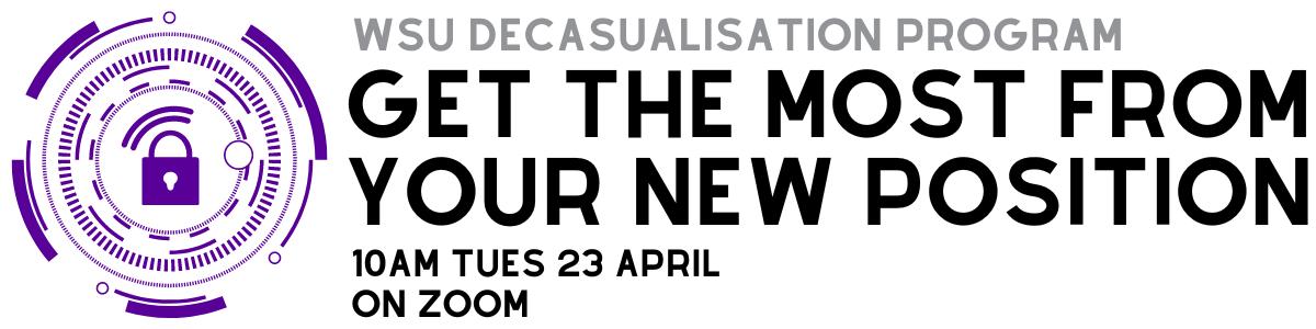 UTS NTEU members holding banners during their strike