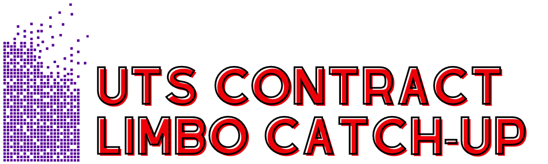 UTS NTEU members holding banners during their strike