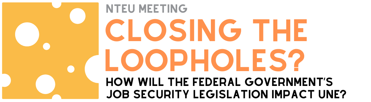 UTS NTEU members holding banners during their strike