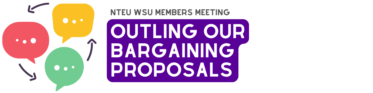 UTS NTEU members holding banners during their strike