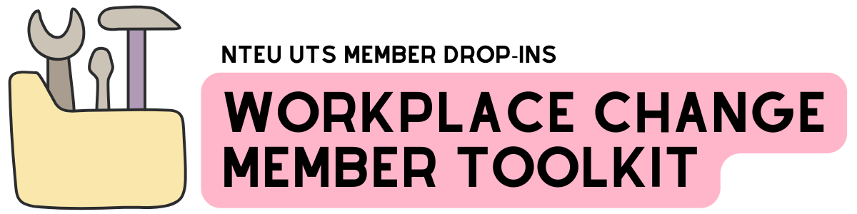 UTS NTEU members holding banners during their strike